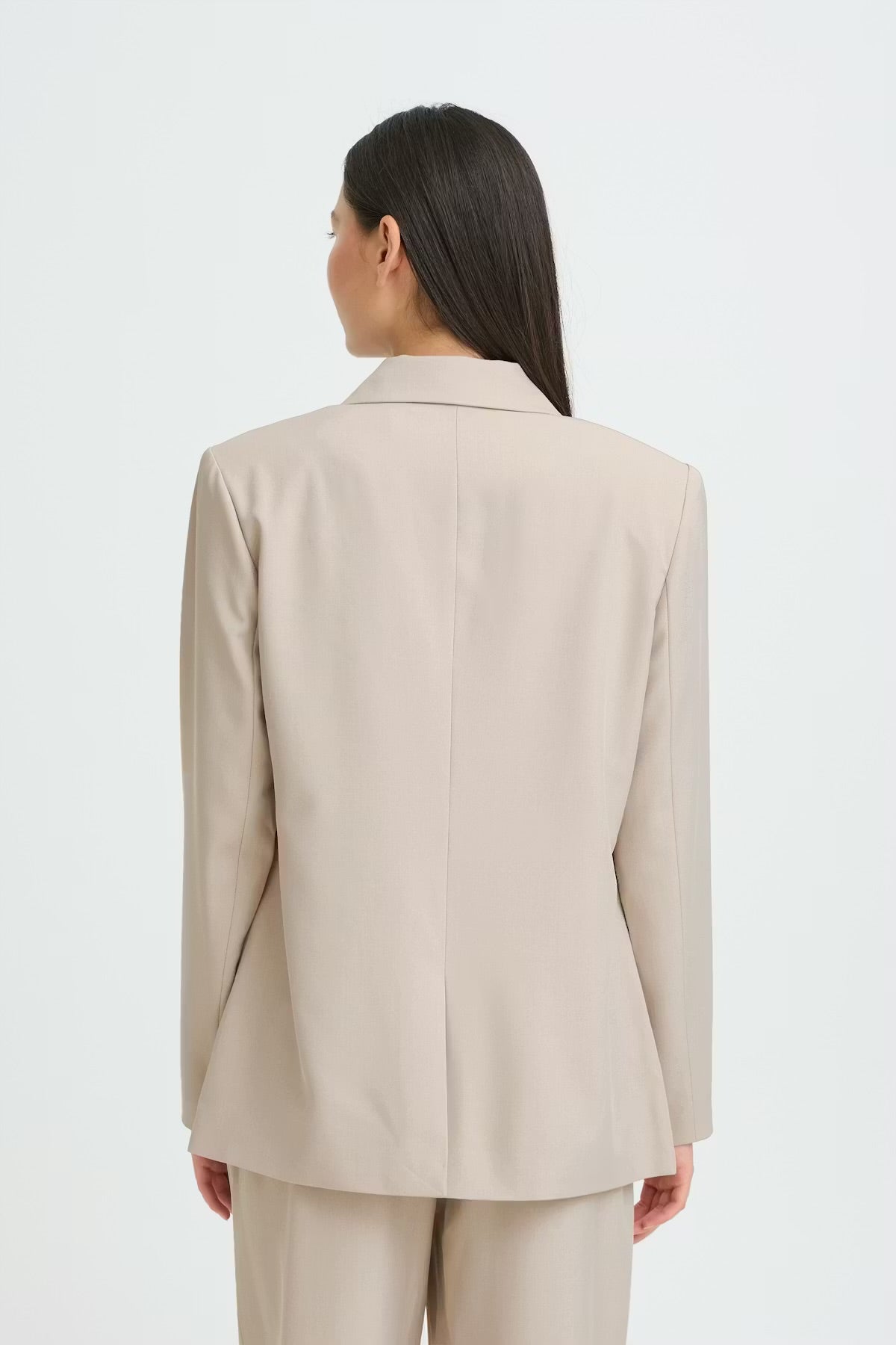 Giacca blazer monopetto beige