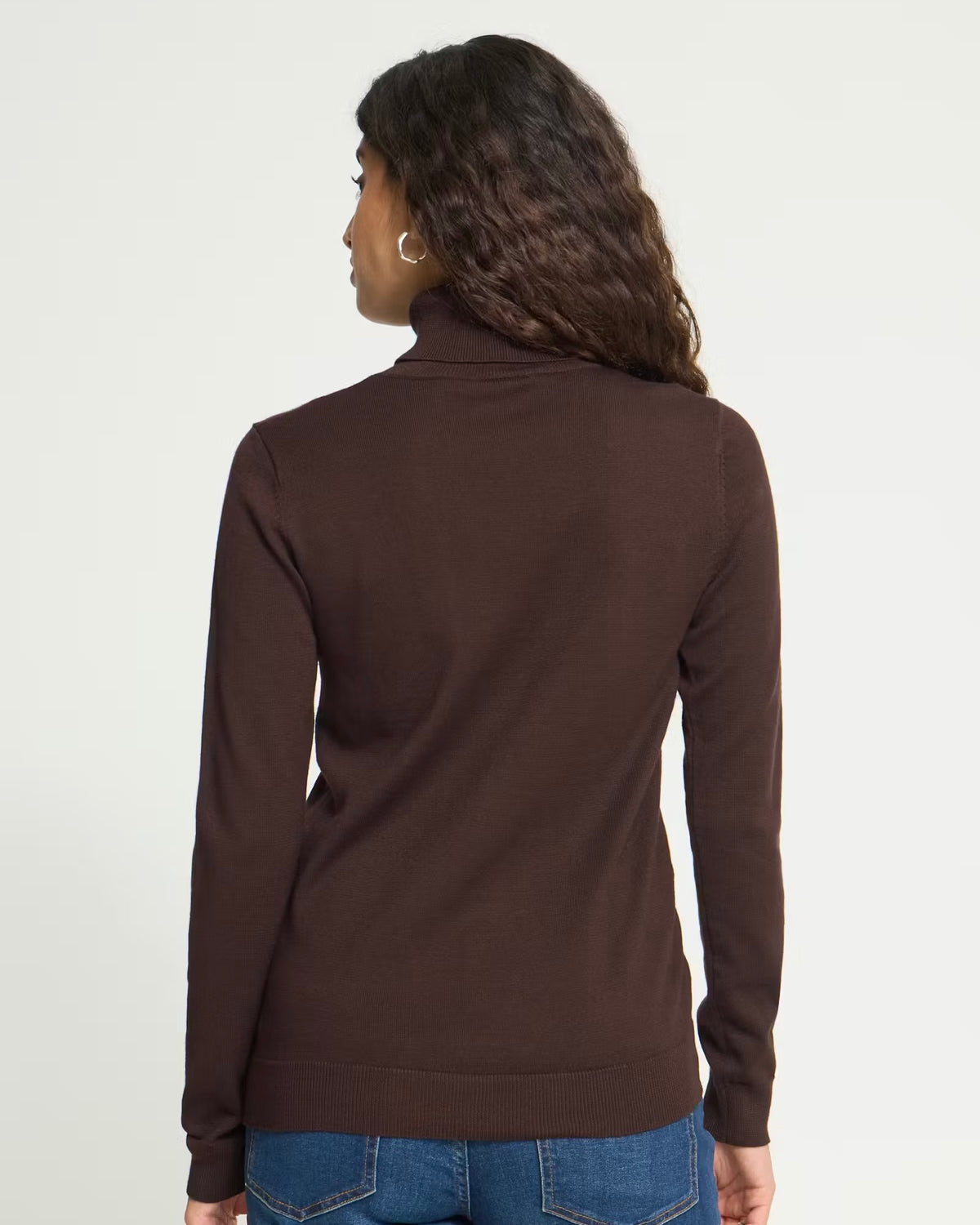 Maglione moro viscosa collo alto
