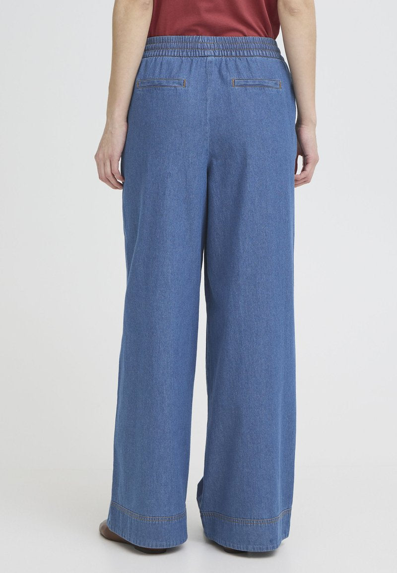 Pantalone Wide Leg medium blue