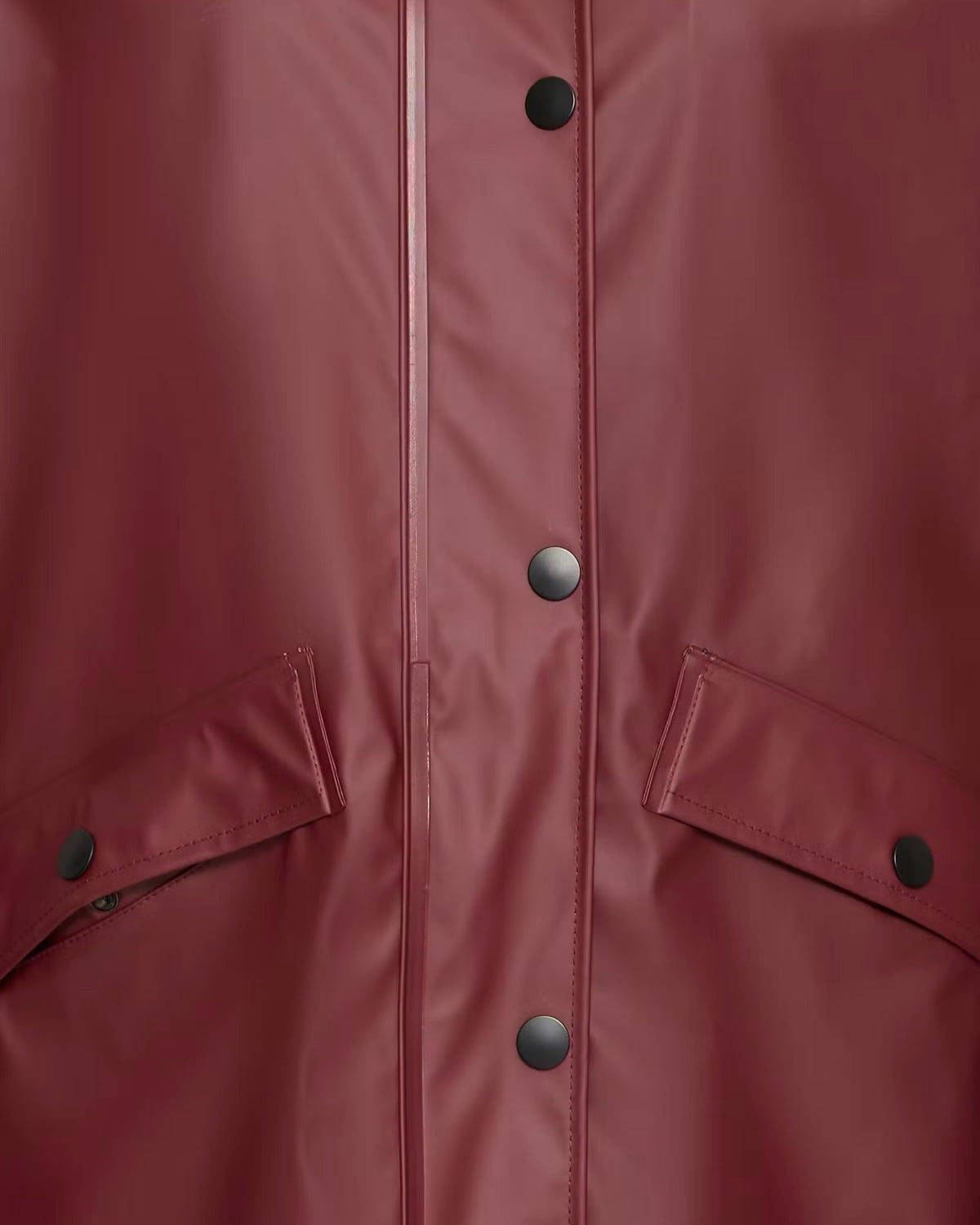 Burgundy rain jacket