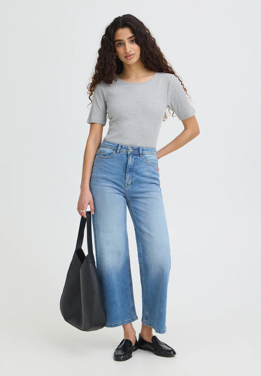 Jeans a palazzo vita alta