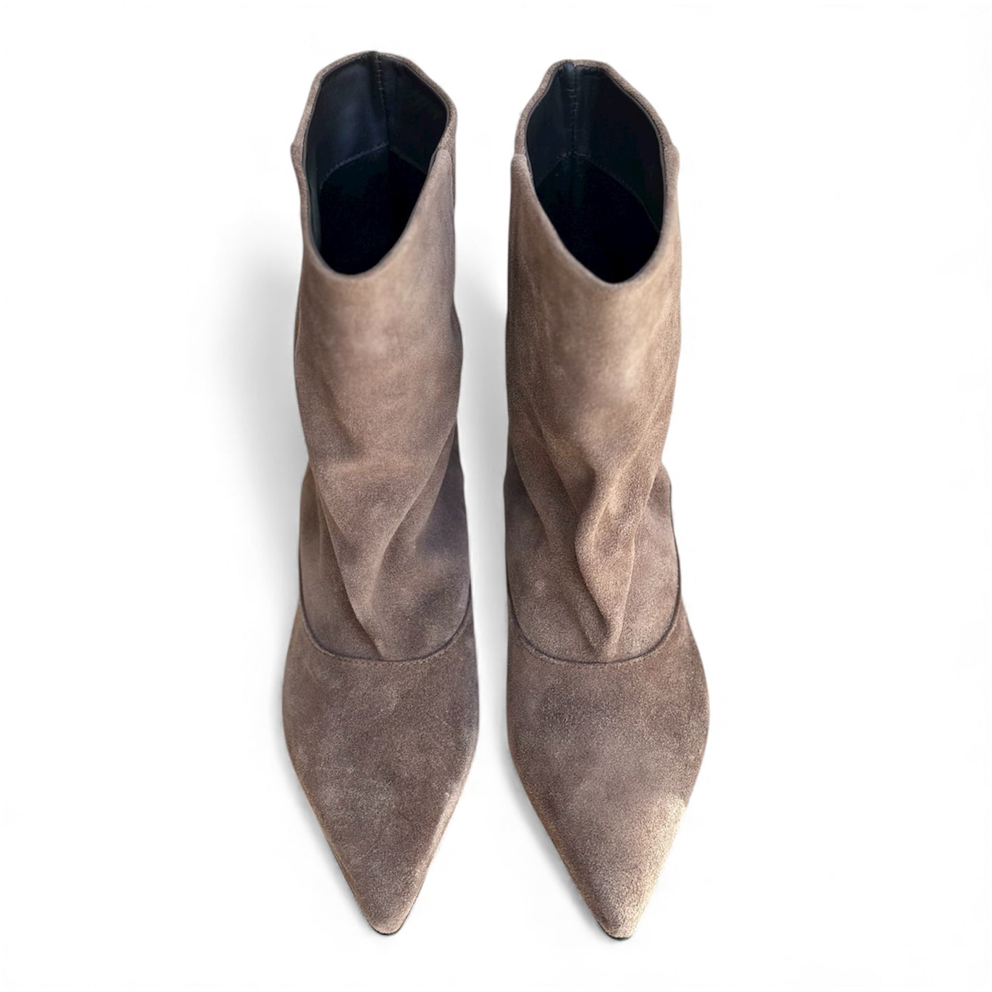 Stivale basso in camoscio taupe