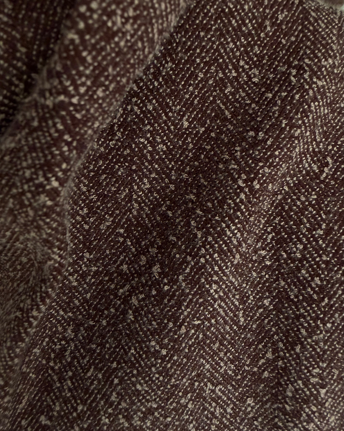 Pantalone bordeaux palazzo vita alta con tasche posteriori