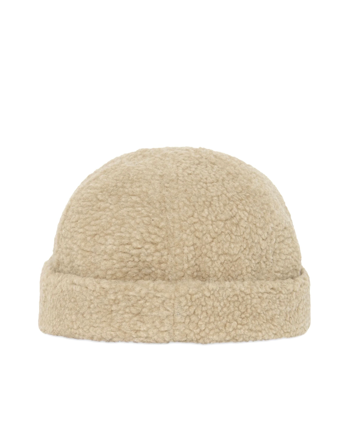 Cappello panna eco pelliccia con risvolto