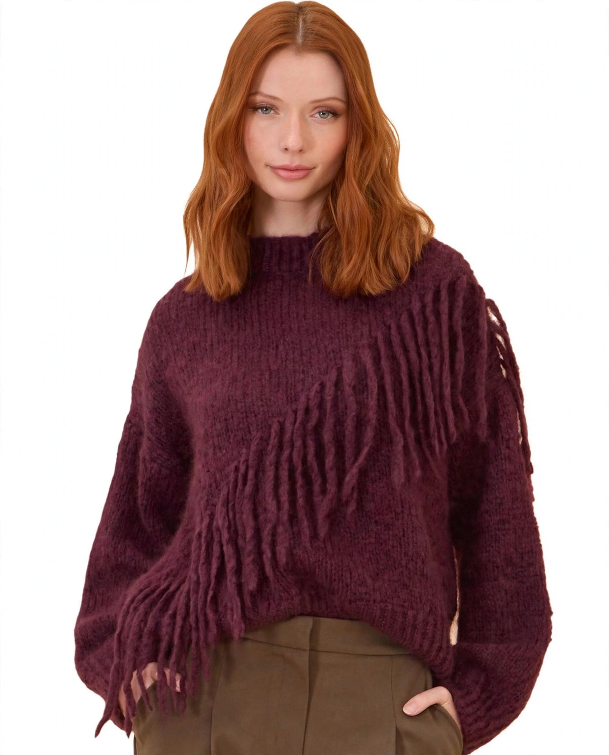 Mustard crew-neck sweater