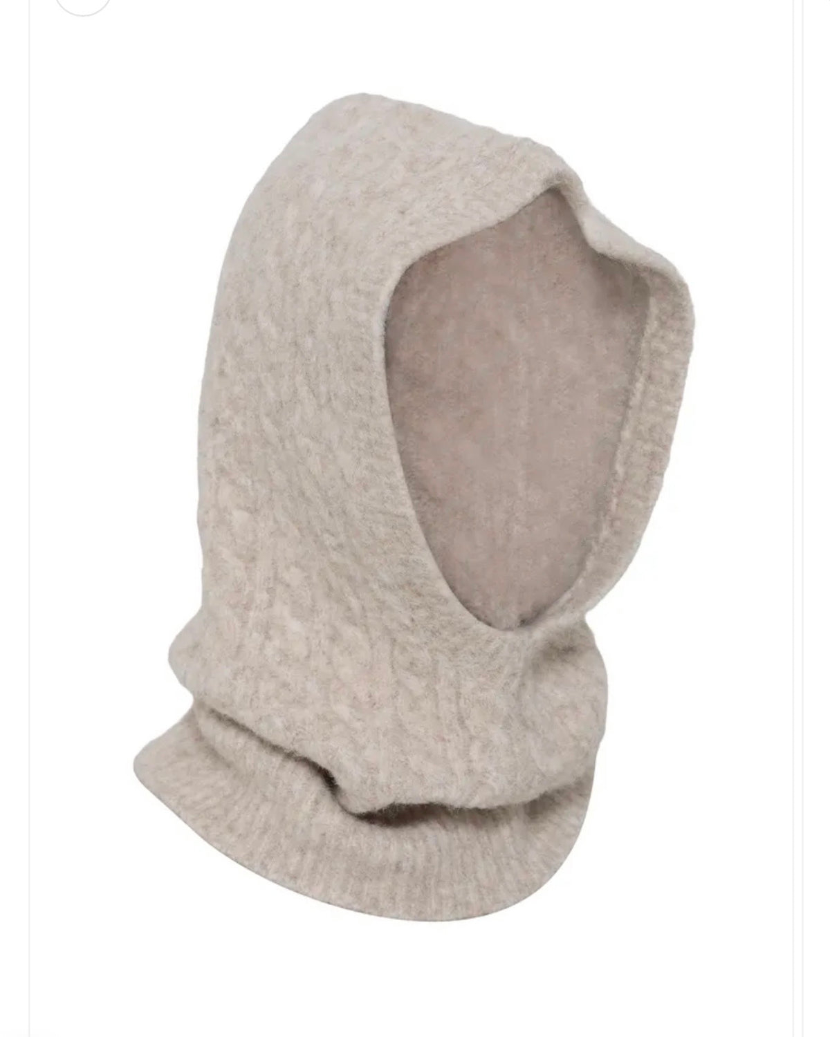 Balaclava panna con trecce