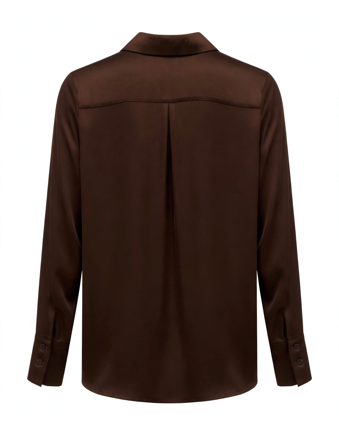 Completo choco camicia e pantalone in viscosa effetto satin