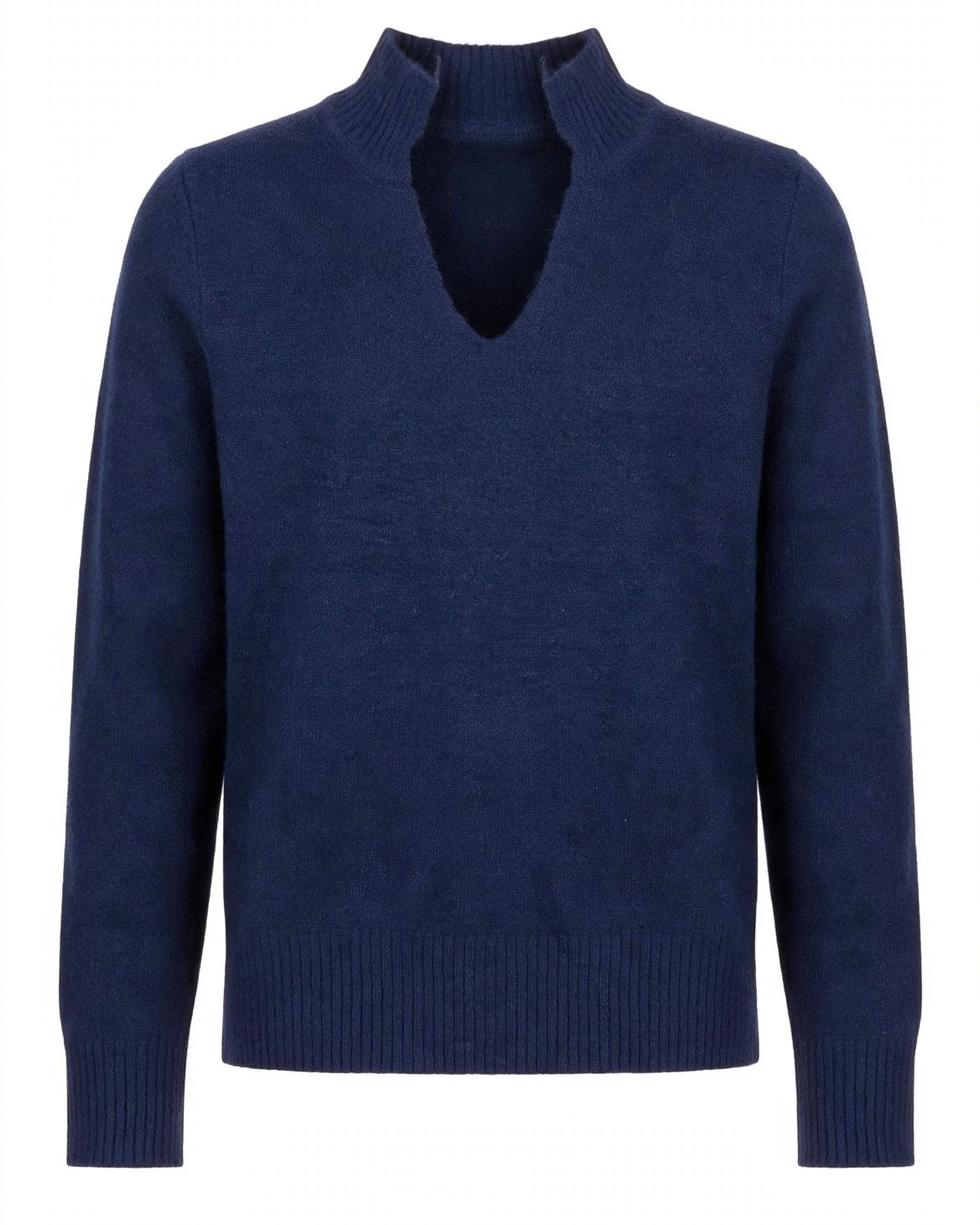 Maglione blu scollatura a V