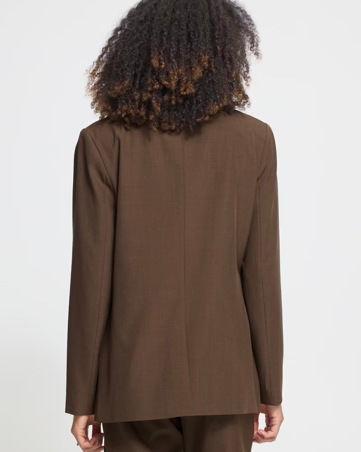 Tailleur moro oversize giacca e pantalone palazzo con elastico in vita
