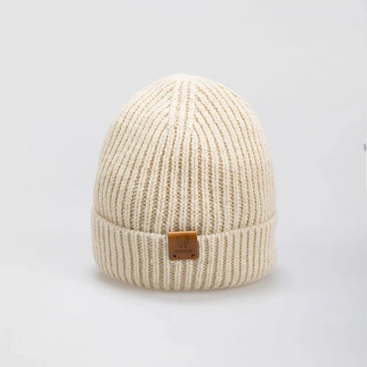 Cappello lavorato a maglia beige