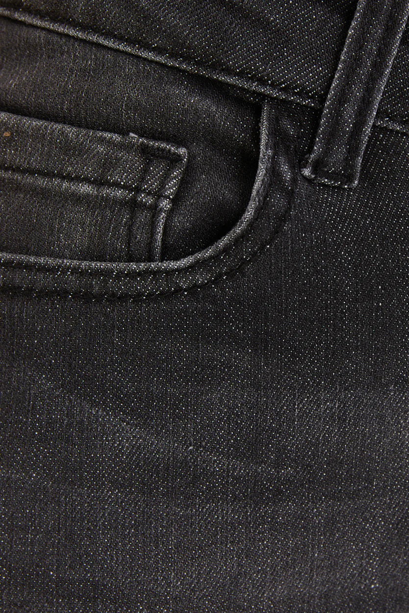 Jeans nero a trombetta