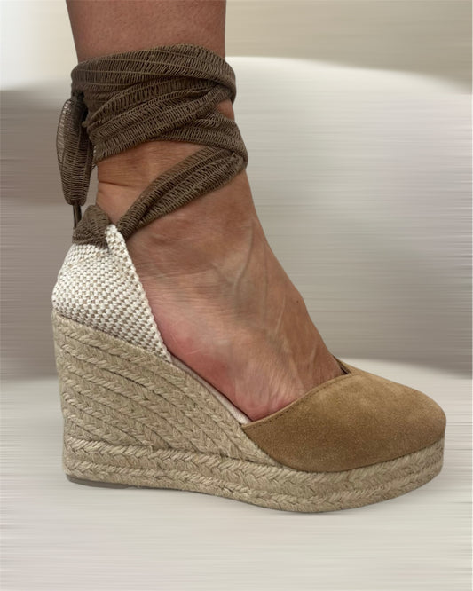 Espadrillas in camoscio sabbia