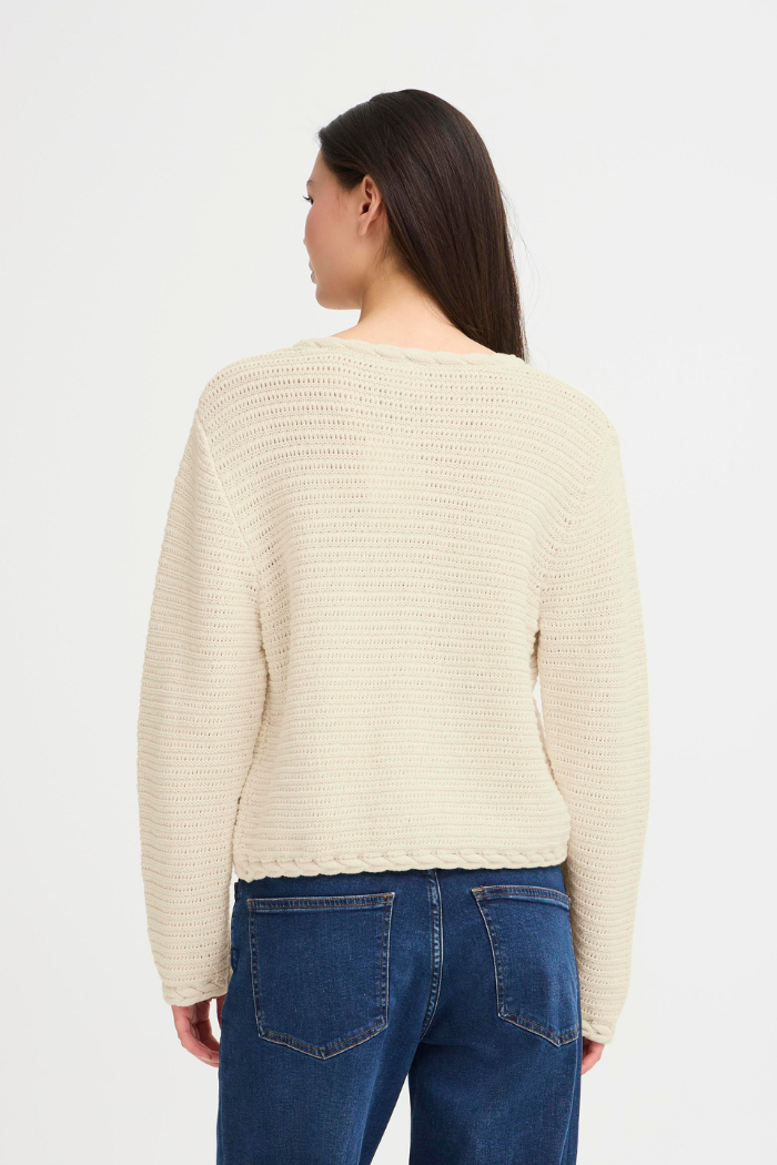 Cardigan in maglia con accessori oro Ihbarisa