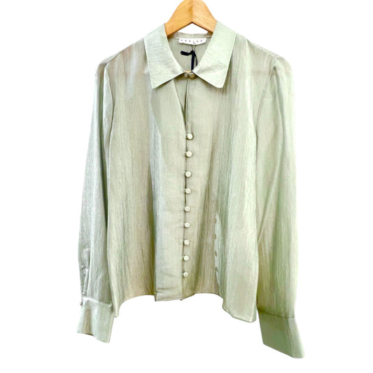Camicia verde traslucida