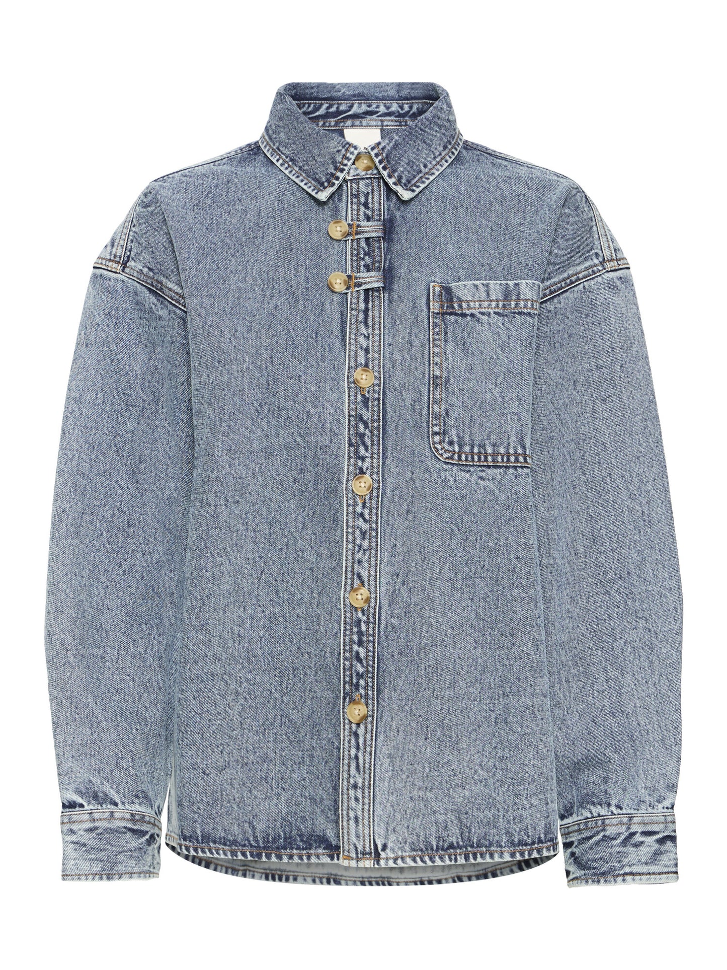 Camicia jeans in denim scuro